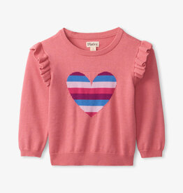 Hatley Hatley Sweet Heart Ruffle Sleeve Sweater