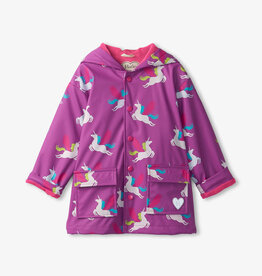 Hatley Satin Lined Bomber Jacket, Rainbow Faux Fur