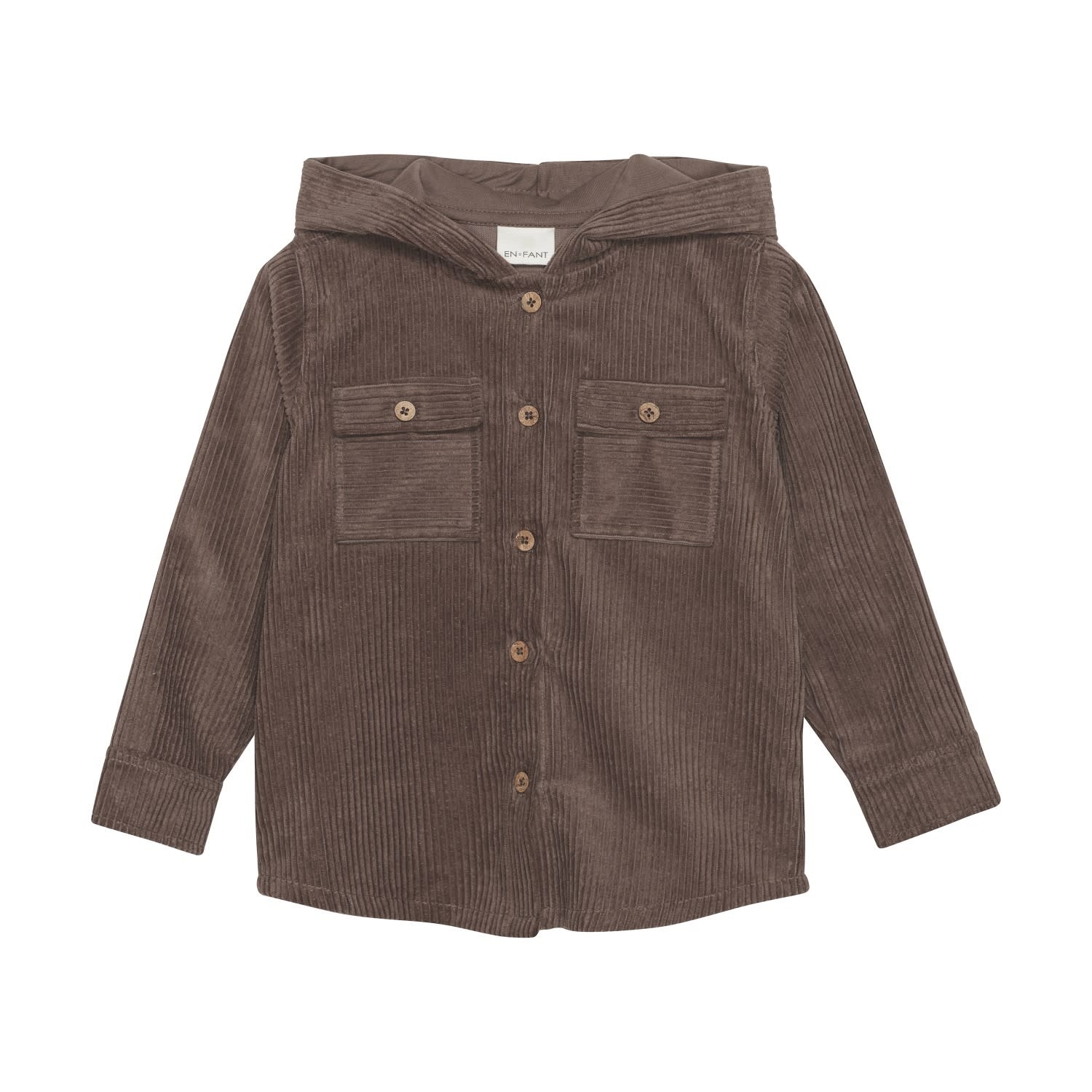 En Fant Corduroy Hooded Shirt