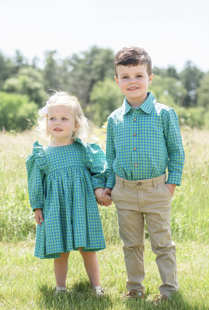 Maddie & Connor Maddie & Connor Check Button Down