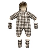 Rylee and Cru Rylee & Cru Charcoal Check Snow Puffer Suit