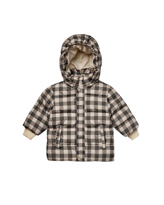 Rylee and Cru Rylee & Cru Charcoal Check Ski Jacket