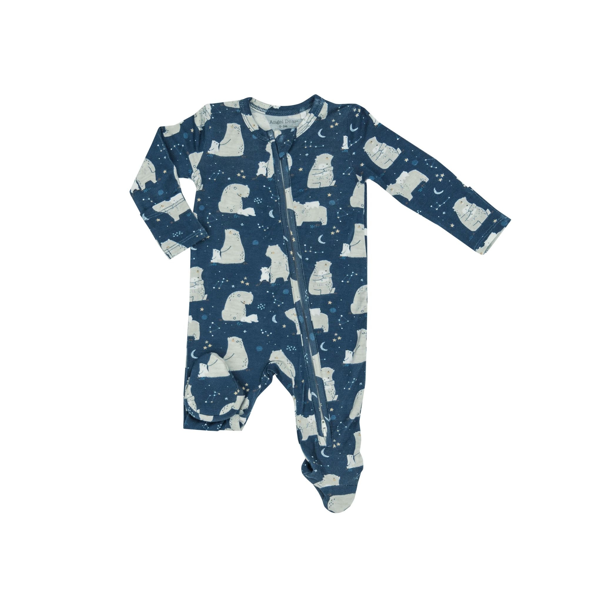 Angel Dear Night Sky Bear 2 way Ruffle Zipper Footie