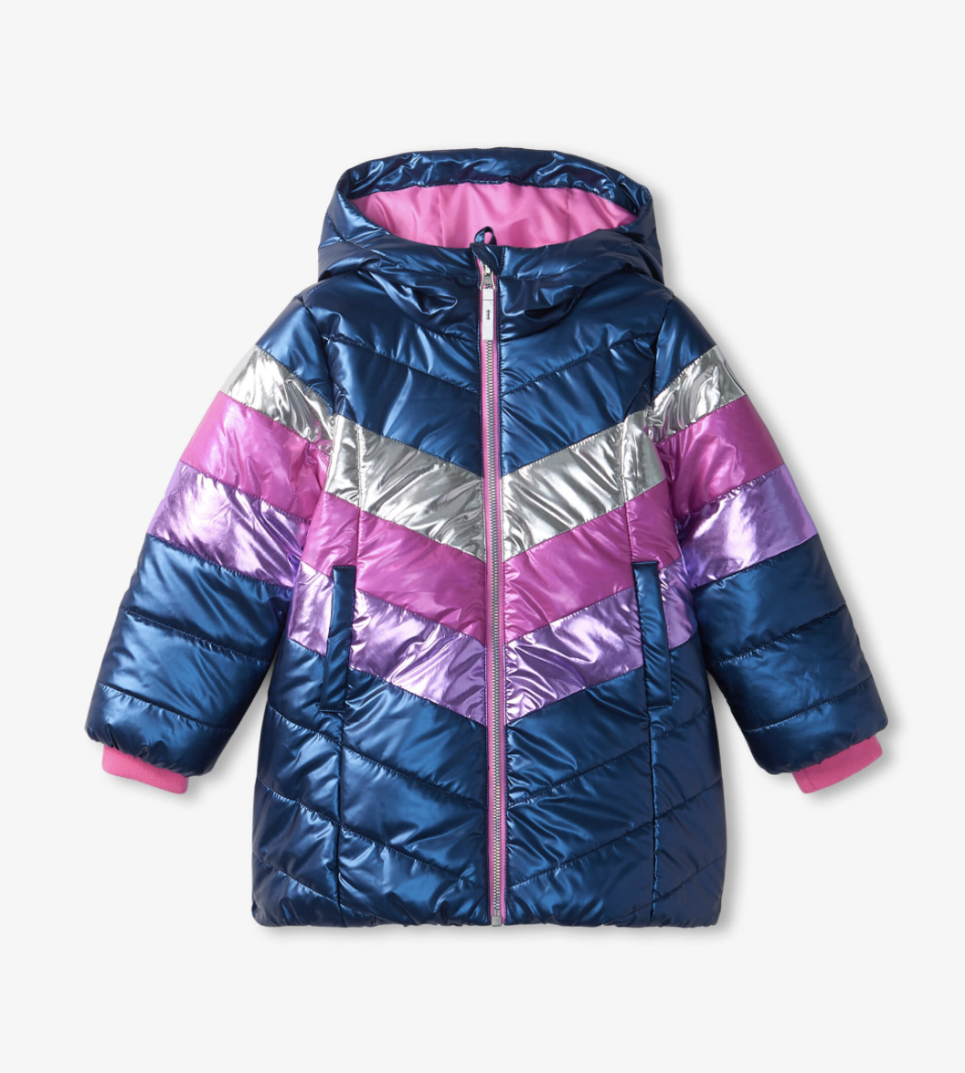 Hatley Hatley Rainbow Shimmer Puffer Jacket