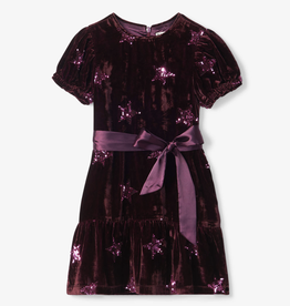Hatley Hatley Pink Star Sequin Velvet Dress