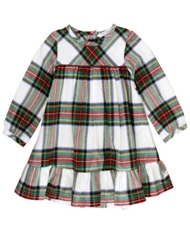RuffleButts Rufflebutts Long Sleeve Ruffle Hem Dress