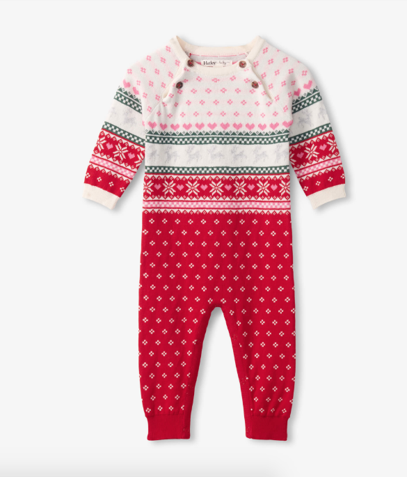 Hatley Hatley Deer Fairisle Sweater Romper