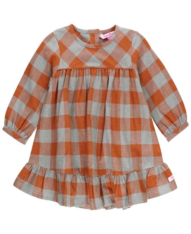 RuffleButts Rufflebutts Long Sleeve Ruffle Hem Dress