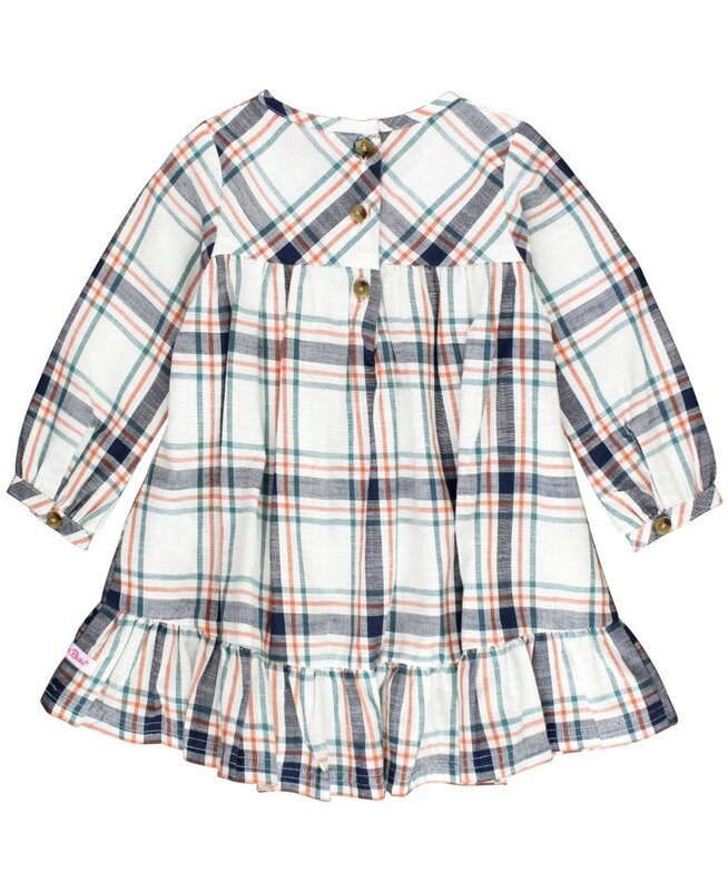 RuffleButts Rufflebutts Long Sleeve Ruffle Hem Dress