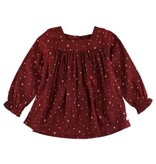 Rufflebutts Woven Luxe Peasant Top