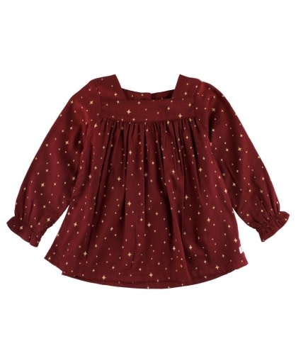 Rufflebutts Woven Luxe Peasant Top