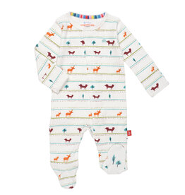 Magnificent Baby Magnetic Me River Crossing Organic Cotton Magnetic Footie