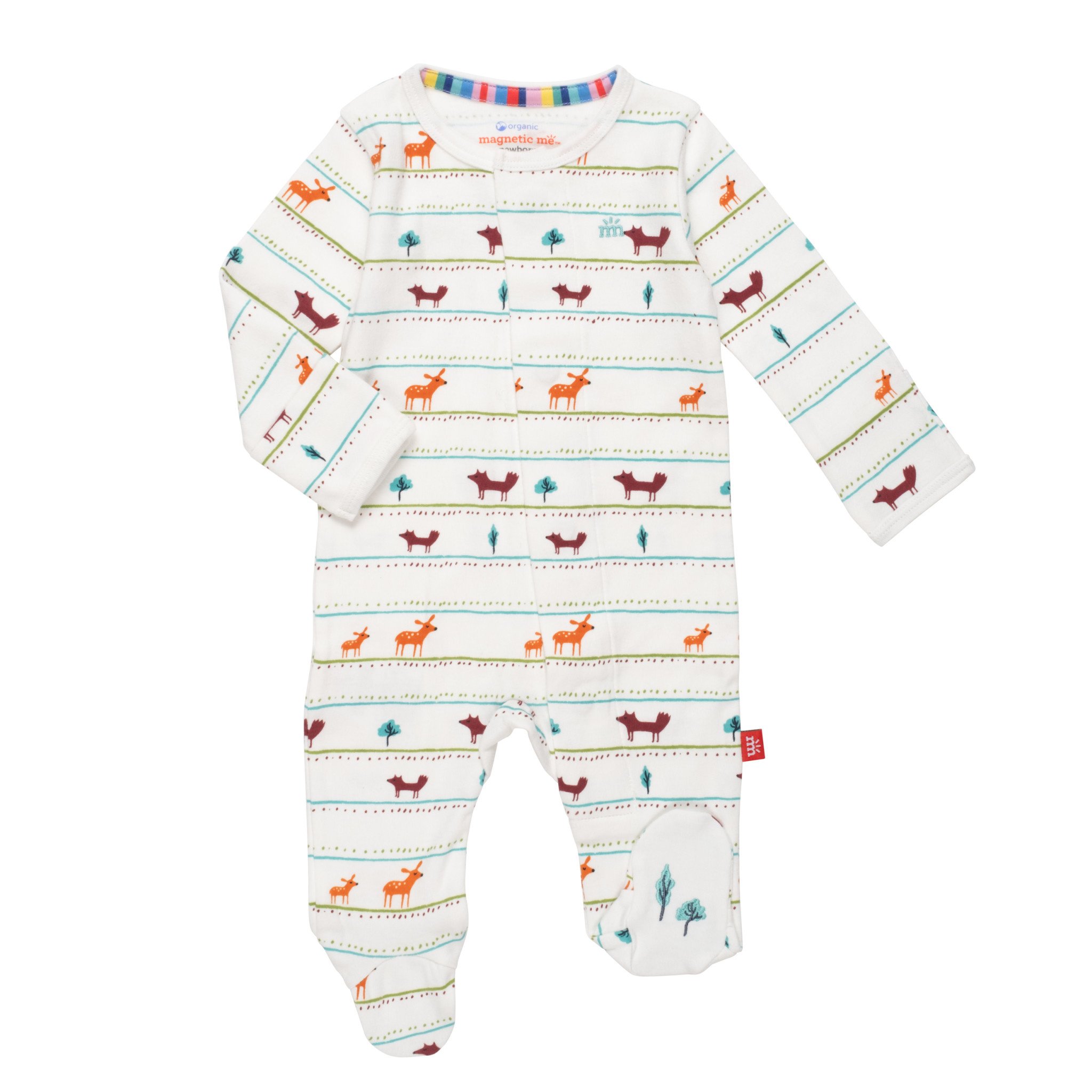 Magnificent Baby Magnetic Me River Crossing Organic Cotton Magnetic Footie