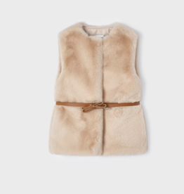 Mayoral Mayoral Faux Fur Belted Vest