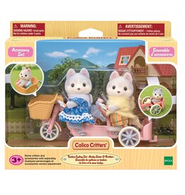 Calico Critters Calico Critters Dollhouse Playset, Tandem Cycling Set W/Huskies