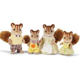 Calico Critters Calico Critters Set of 4 Doll Figures, Chipmunk/Squirrel Family