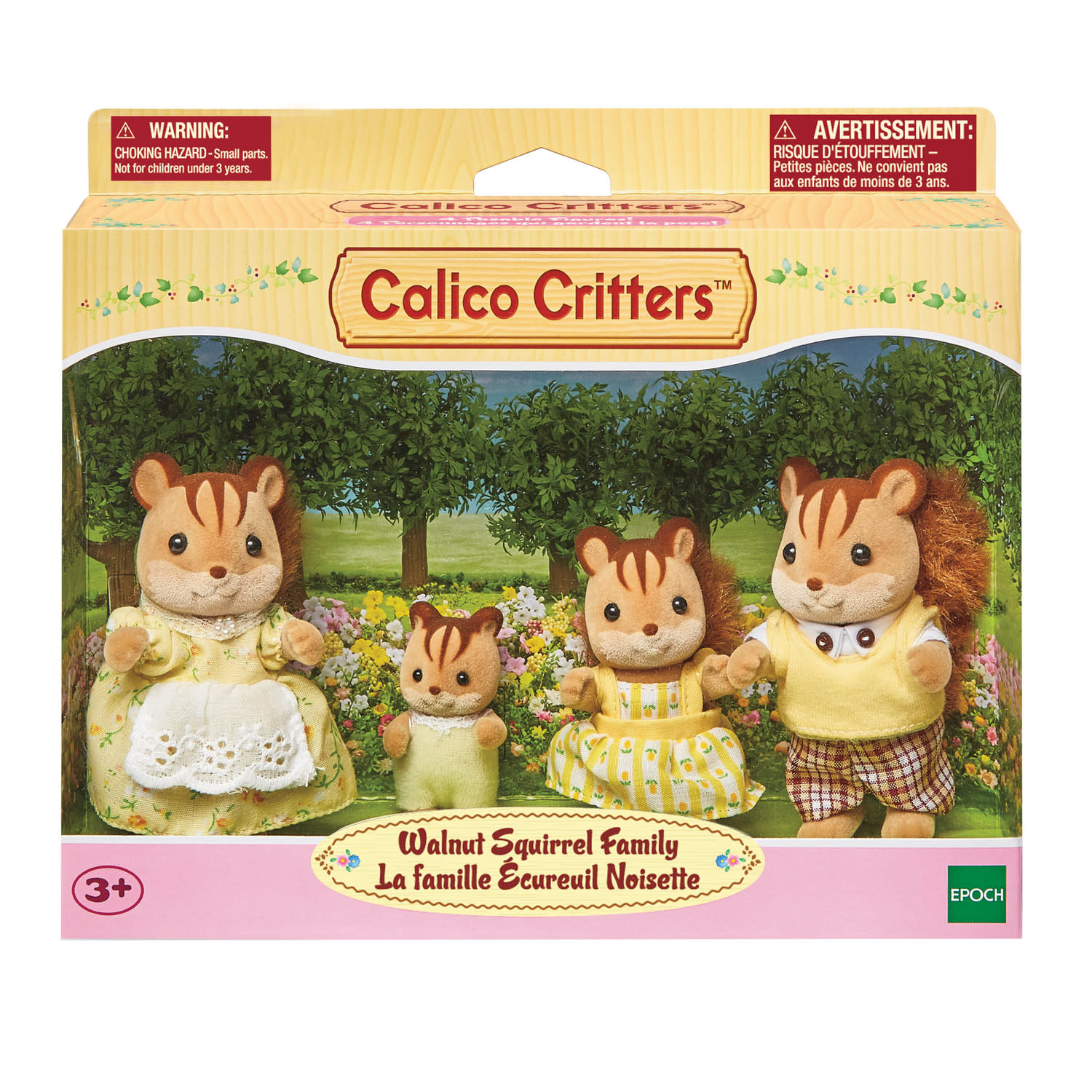 Calico Critters Calico Critters Set of 4 Doll Figures, Chipmunk/Squirrel Family