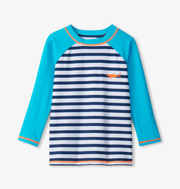 Hatley Hatley Shark Stripe Long Sleeve Rashguard