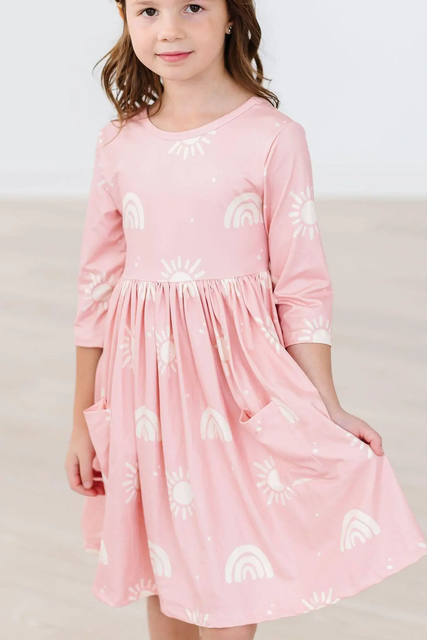 Mila & Rose Mila & Rose 3/4 Sleeve Pocket Twirl Dress