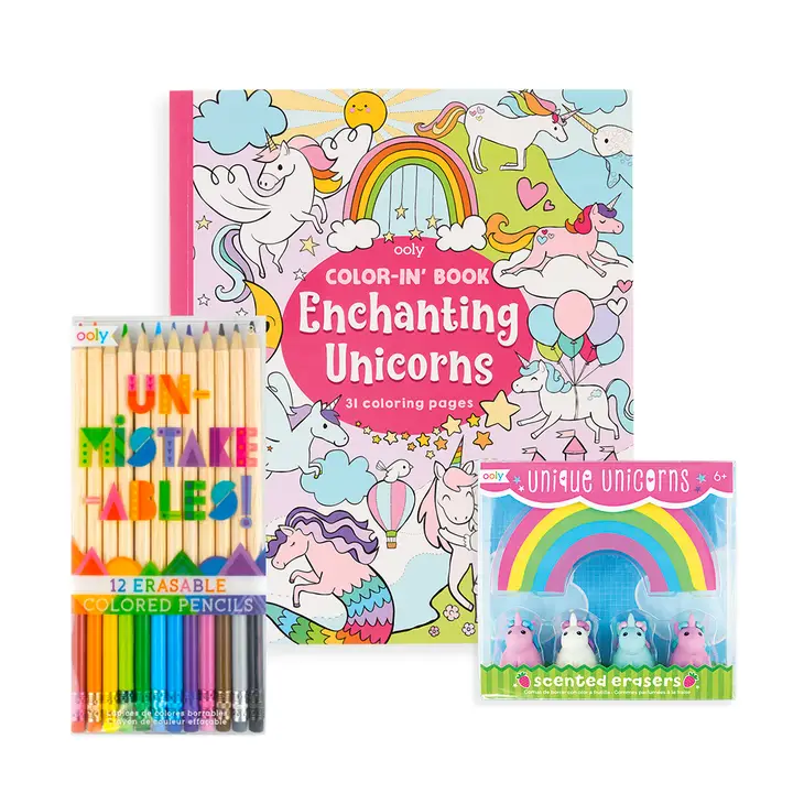 ooly Unique Unicorn Erasable Coloring Pack
