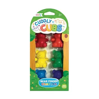 ooly Cuddly Cubs Bear Finger Crayons - Set of 6