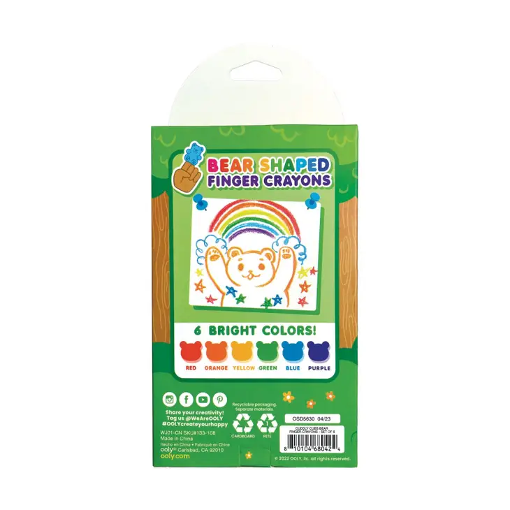 Teddy Crayons BABY - 6 Pz