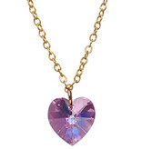 Bottleblond Jewels Light Violet Swarovski Heart Necklace