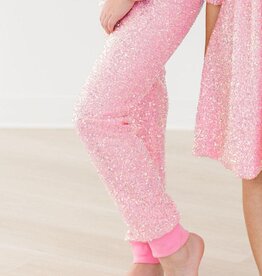 Mila & Rose Mila & Rose Bubblegum Pink Sequin Joggers