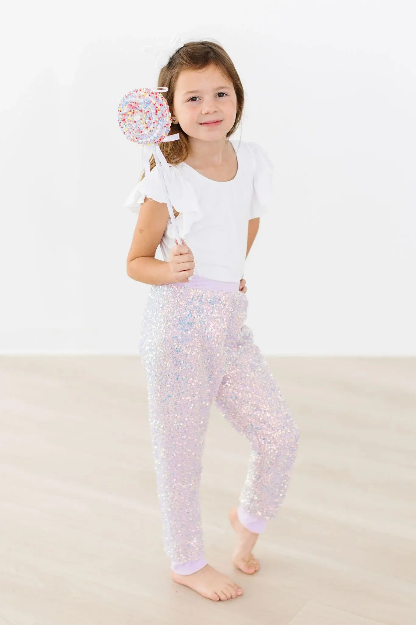 Mila & Rose Lavender Sequin Joggers