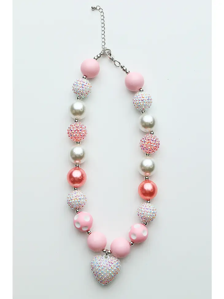 Chunky Pearl Heart Necklace