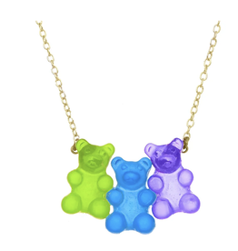 Bottleblond Jewels Gummy Bear Necklace- Blueberry
