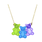 Bottleblond Jewels Gummy Bear Necklace- Blueberry