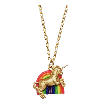 Bottleblond Jewels Unicorn and Rainbow Necklace
