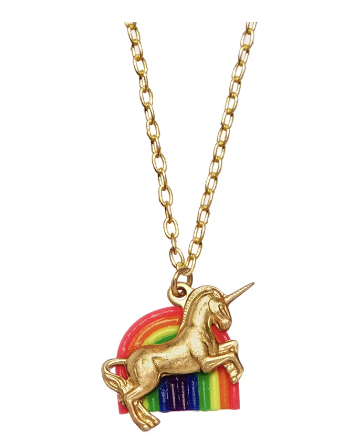 Bottleblond Jewels Unicorn and Rainbow Necklace