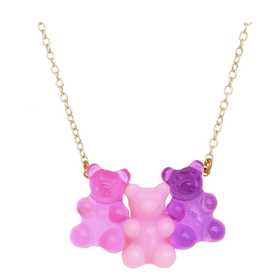 Bottleblond Jewels Gummy Bear Necklace- Bubblegum