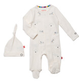Magnificent Baby Magnetic Me Beary Special Delivery Embroidered Footie and Hat Set