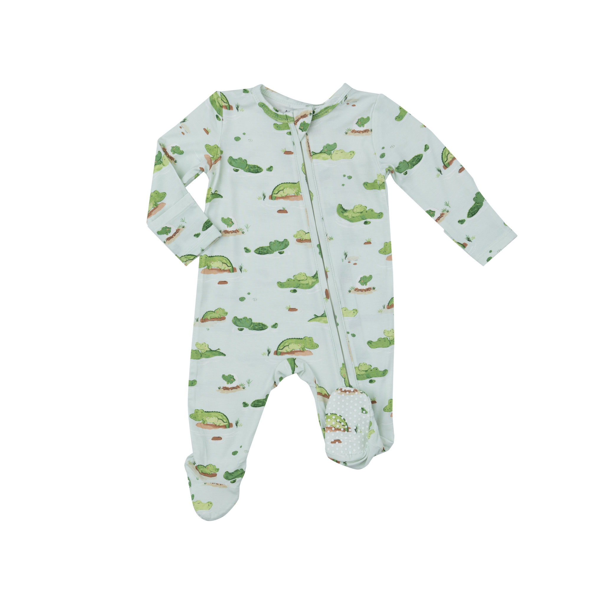 Angel Dear Angel Dear Alligators 2 Way Zipper Footie