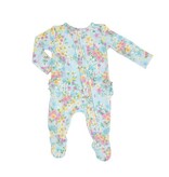 Angel Dear Angel Dear Little Buttercup Floral 2 Way Zipper Footie