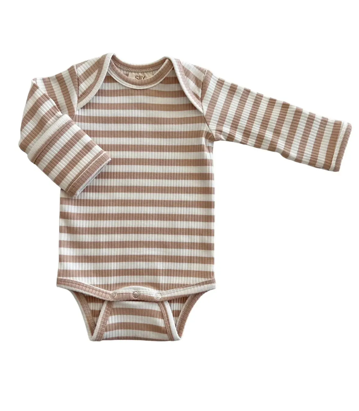 SIIX Organic Ribbed Long Sleeve Bodysuit