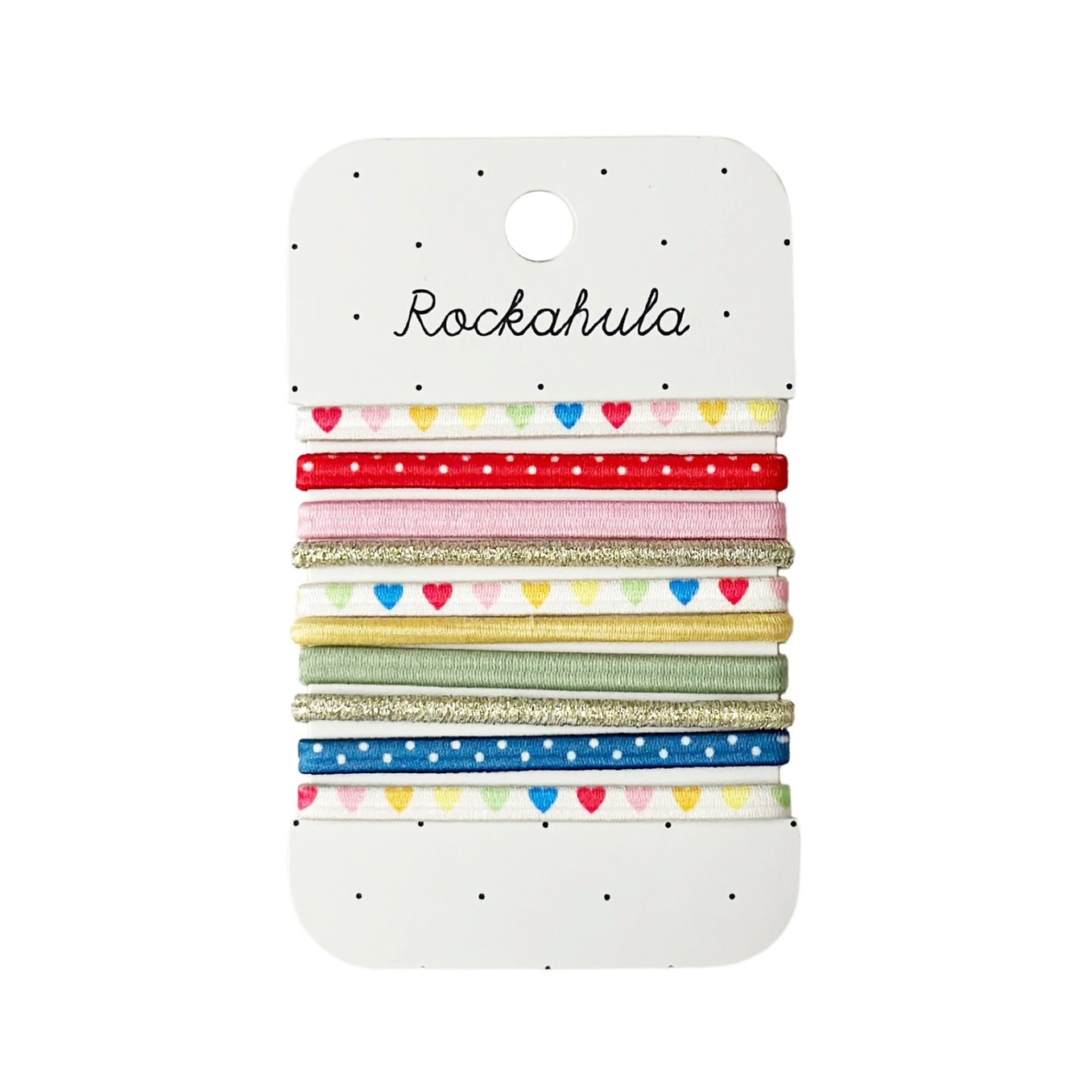 Rockahula Rainbow Hearts Fabric Clip Set