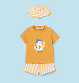 Mayoral Mayoral Baby Chicken Shorts Set w/Hat