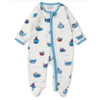kissy kissy Kissy Kissy Ocean Traffic Zip Footie