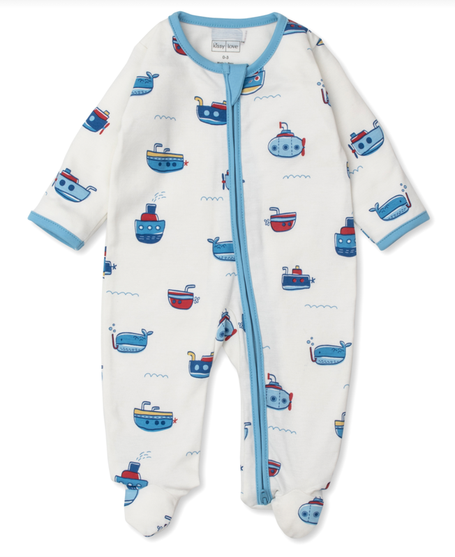kissy kissy Kissy Kissy Ocean Traffic Zip Footie