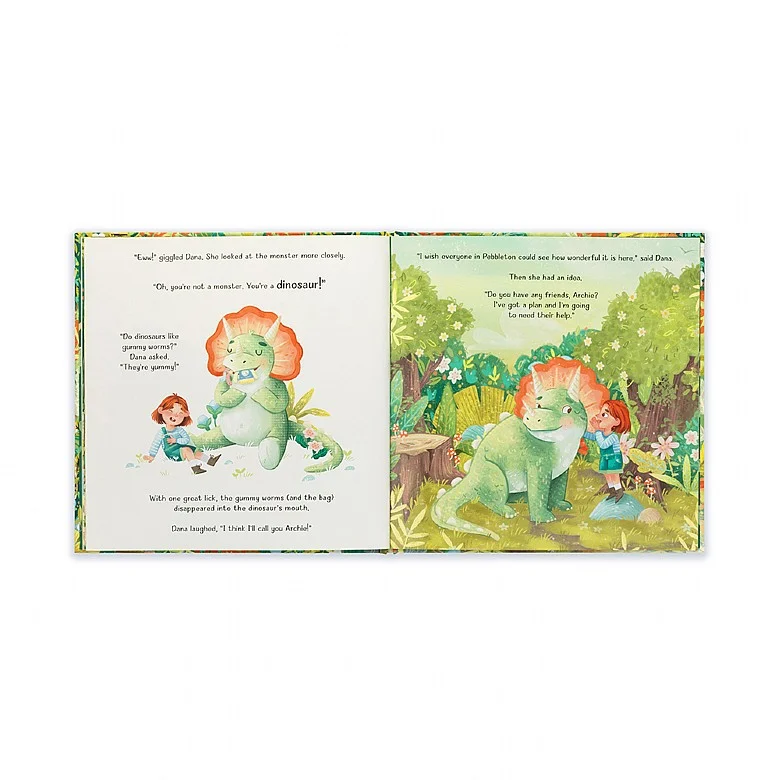 JellyCat JellyCat Archie, My Dinosaur Friend Book