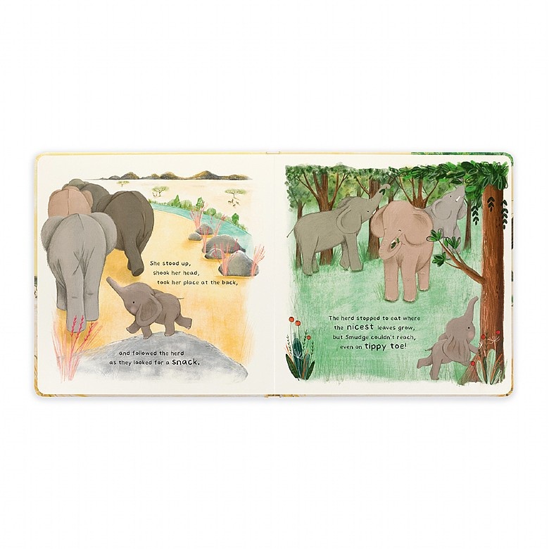 JellyCat JellyCat Smudge the Littlest Elephant Book