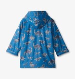 Hatley Hatley Broken Dino Stamp Zip Up Rain Jacket