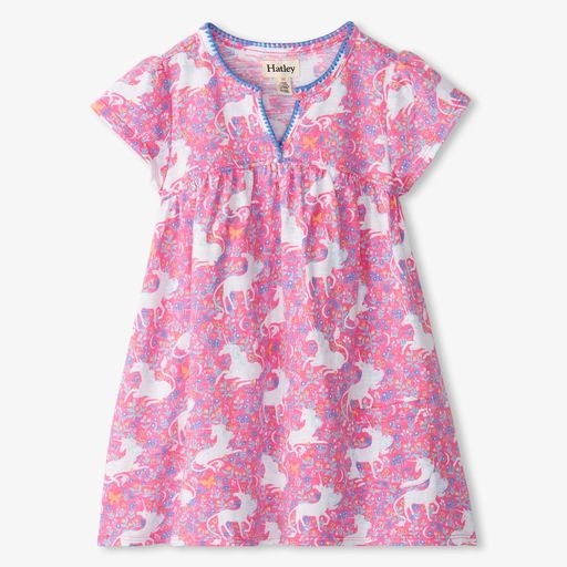 Hatley Hatley Unicorn Garden Pocket Puff Dress