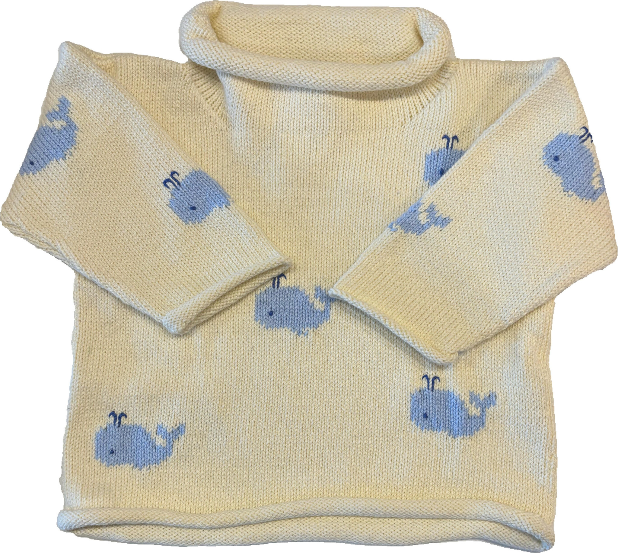 Whales Roll Neck Sweater