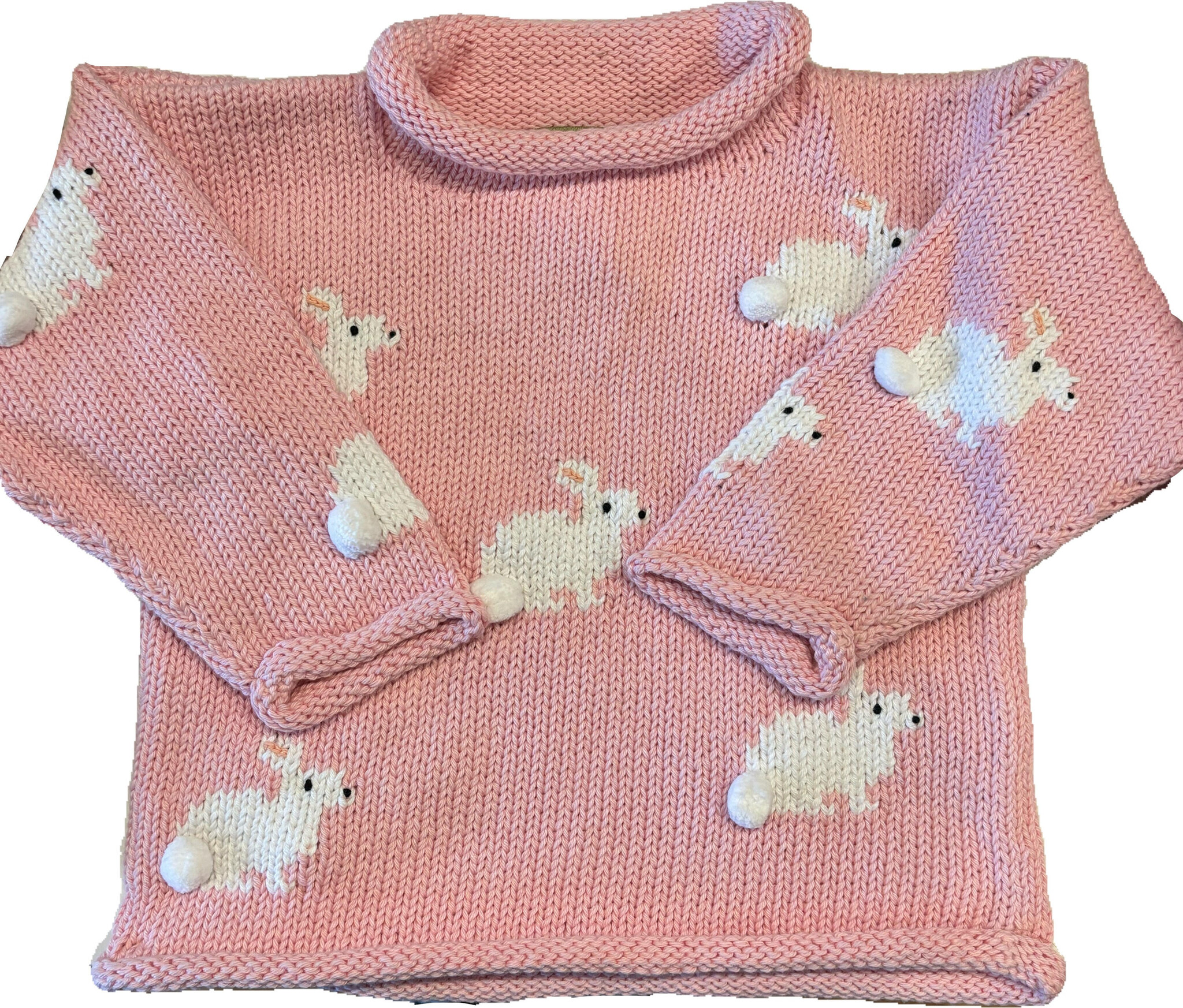 Bunnies All Over Roll Neck Sweater