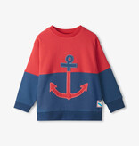 Hatley Hatley Colour Block Anchor Pull Over Sweatshirt